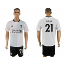 Liverpool #21 Lucas Away Soccer Club Jersey1