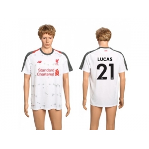 Liverpool #21 Lucas Away Soccer Club Jersey