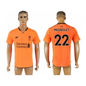 Liverpool #22 Mignolet Sec Away Soccer Club Jersey