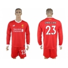 Liverpool #23 Emre Can Home Long Sleeves Soccer Club Jersey