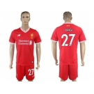 Liverpool #27 Origi Red Home Soccer Club Jersey