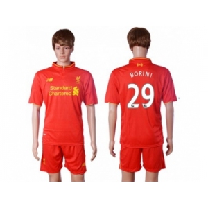 Liverpool #29 Borini Red Home Soccer Club Jersey
