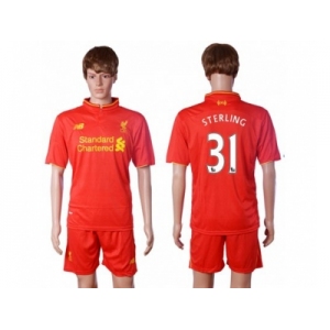 Liverpool #31 Sterling Red Home Soccer Club Jersey