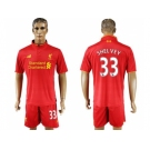 Liverpool #33 Shelvey Red Home Soccer Club Jersey