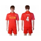 Liverpool #4 Toure Red Home Soccer Club Jersey