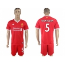 Liverpool #5 Wijnaldum Red Home Soccer Club Jersey