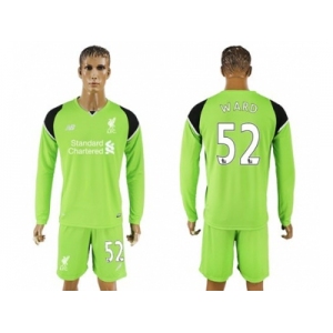 Liverpool #52 Ward Green Goalkeeper Long Sleeves Soccer Club Jersey