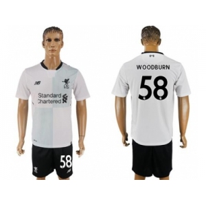 Liverpool #58 Woodburn Away Soccer Club Jersey