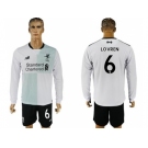 Liverpool #6 Lovren Away Long Sleeves Soccer Club Jersey