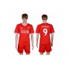 Liverpool #9 Firmino Red Home Soccer Club Jersey