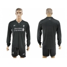 Liverpool Blank Away Long Sleeves Soccer Club Jersey2