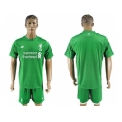 Liverpool Blank Green Goalkeeper Soccer Club Jersey1