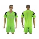 Liverpool Blank Green Goalkeeper Soccer Club Jersey2