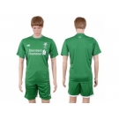 Liverpool Blank Green Goalkeeper Soccer Club Jersey