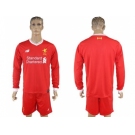 Liverpool Blank Home Long Sleeves Soccer Club Jersey1