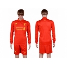 Liverpool Blank Home Long Sleeves Soccer Club Jersey2