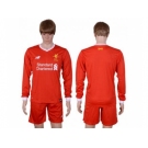 Liverpool Blank Home Long Sleeves Soccer Club Jersey