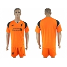 Liverpool Blank Orange Goalkeeper Soccer Club Jersey