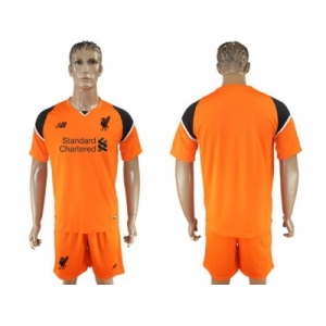 Liverpool Blank Orange Goalkeeper Soccer Club Jersey