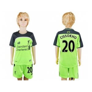 Liverpool #20 Cissokho Sec Away Kid Soccer Club Jersey