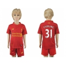 Liverpool #31 Sterling Red Home Kid Soccer Club Jersey