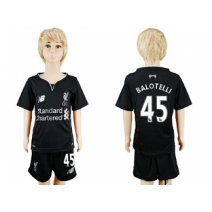 Liverpool #45 Balotelli Away Kid Soccer Club Jersey