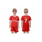 Liverpool #7 Milner Red Home Kid Soccer Club Jersey