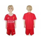 Liverpool Blank Red Home Kid Soccer Club Jersey1