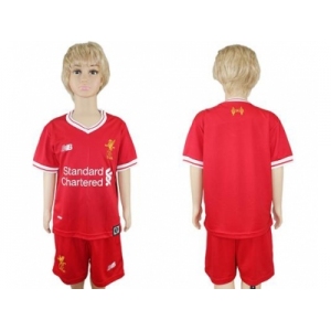 Liverpool Blank Red Home Kid Soccer Club Jersey1