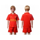 Liverpool Blank Red Home Kid Soccer Club Jersey2