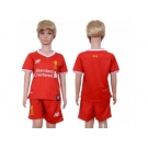 Liverpool Blank Red Home Kid Soccer Club Jersey