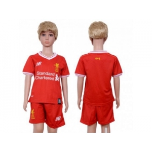 Liverpool Blank Red Home Kid Soccer Club Jersey