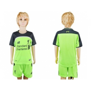 Liverpool Blank Sec Away Kid Soccer Club Jersey