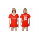 Women's Liverpool #10 Coutinho Red Home Soccer Club Jersey