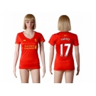 Women's Liverpool #17 Sakho Red Home Soccer Club Jersey