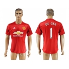 Manchester United #1 DE GEA Red Home Soccer Club Jersey 4