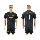 Manchester United #1 De Gea Black Goalkeeper Soccer Club Jersey 1