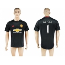 Manchester United #1 De Gea Black Goalkeeper Soccer Club Jersey 2