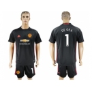 Manchester United #1 De Gea Black Goalkeeper Soccer Club Jersey