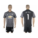 Manchester United #1 De Gea Black Soccer Club Jersey