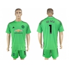 Manchester United #1 De Gea Green Goalkeeper Soccer Club Jersey 2