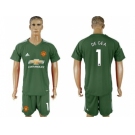 Manchester United #1 De Gea Green Goalkeeper Soccer Club Jersey