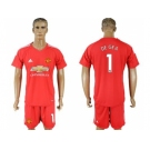 Manchester United #1 De Gea Red Goalkeeper Soccer Club Jersey