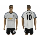 Manchester United #10 Rooney White Soccer Club Jersey