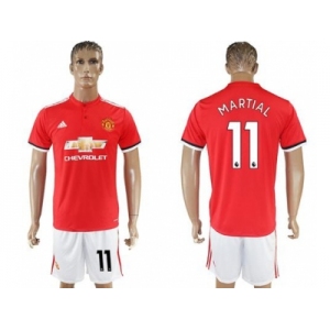 Manchester United #11 Martial Red Home Soccer Club Jersey 1