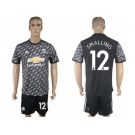 Manchester United #12 Smalling Black Soccer Club Jersey