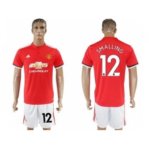 Manchester United #12 Smalling Red Home Soccer Club Jersey 1