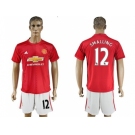 Manchester United #12 Smalling Red Home Soccer Club Jersey 2