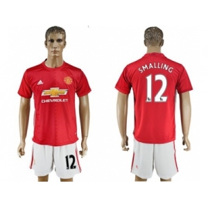 Manchester United #12 Smalling Red Home Soccer Club Jersey 2