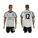 Manchester United #12 Smalling White Soccer Club Jersey